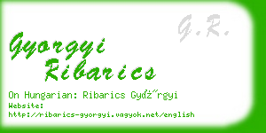 gyorgyi ribarics business card